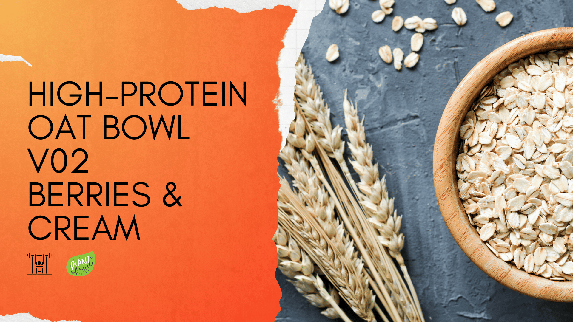 Healthy foods and habits. Strength by fitness. High-protein oat meal recipe, v02