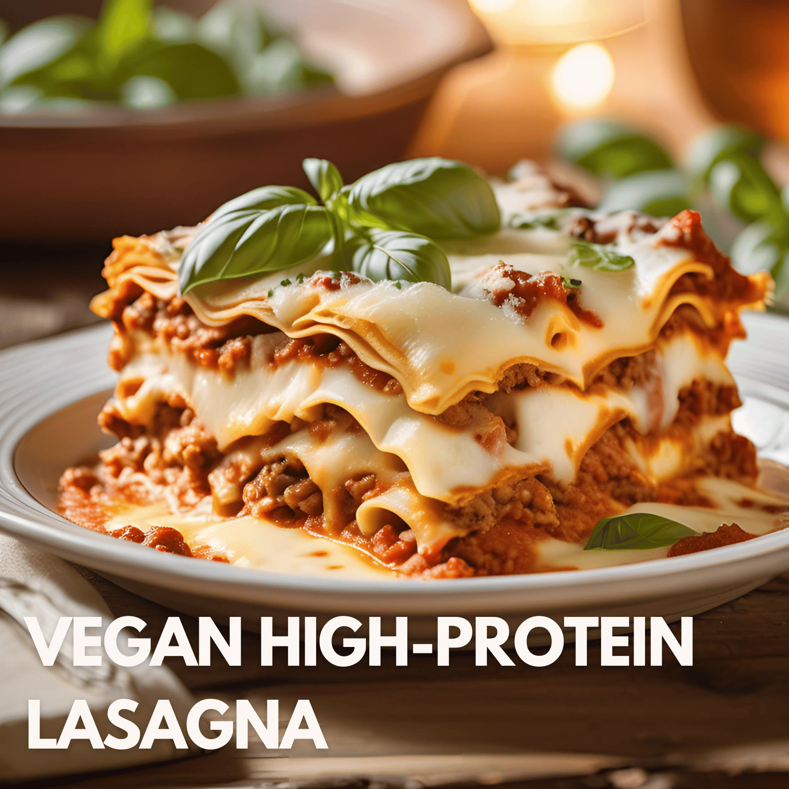 High-protein vegan lasagna, recipe from Strength By Fitness