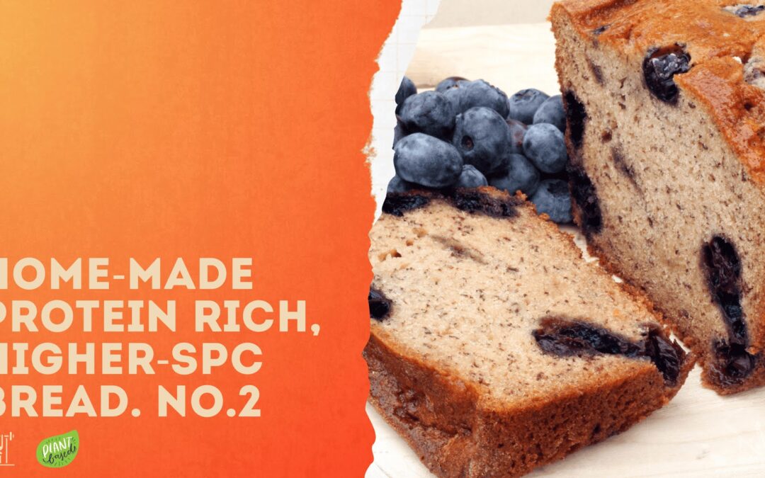 Homemade Blueberry Bread, Higher-SPC, High-Protein, Bread Recipe No 2
