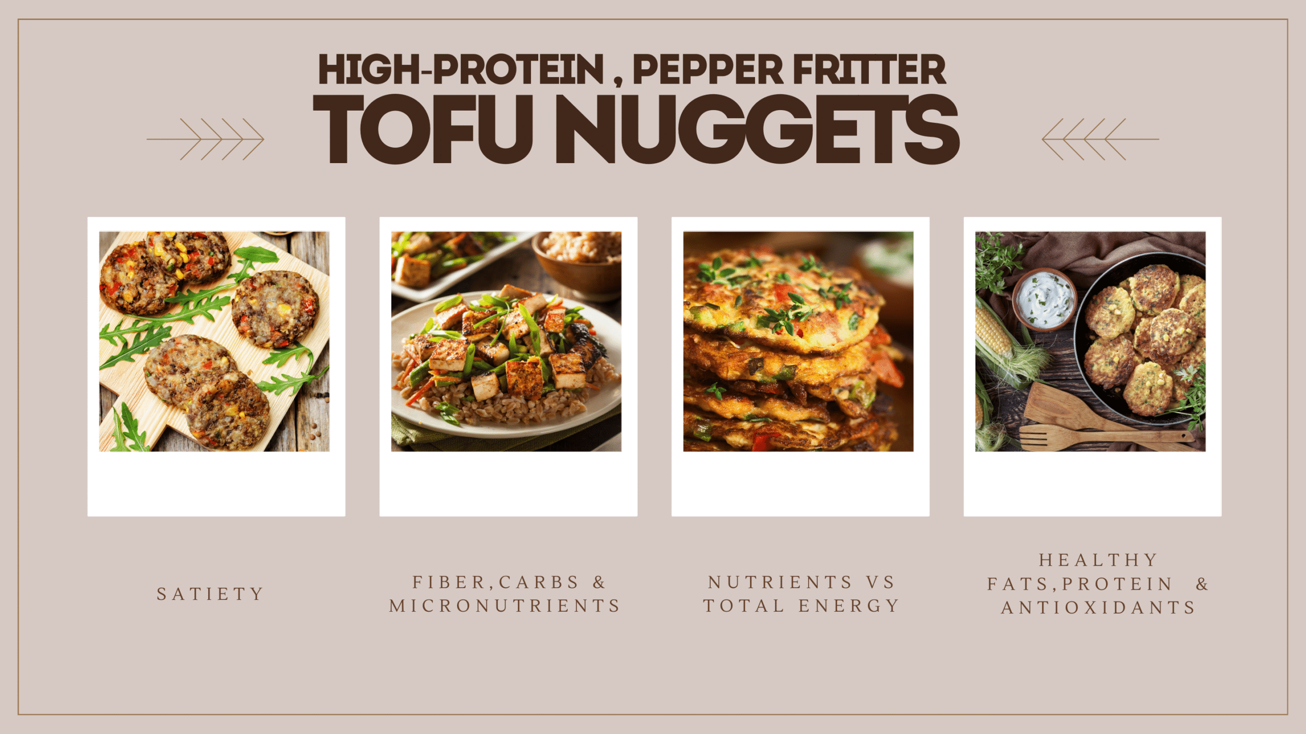 Strength By Fitness high-protein, higher-SPC pepper fritter tofu nuggets meal recipe. Welcome to a fantastic feast and a healthier life.