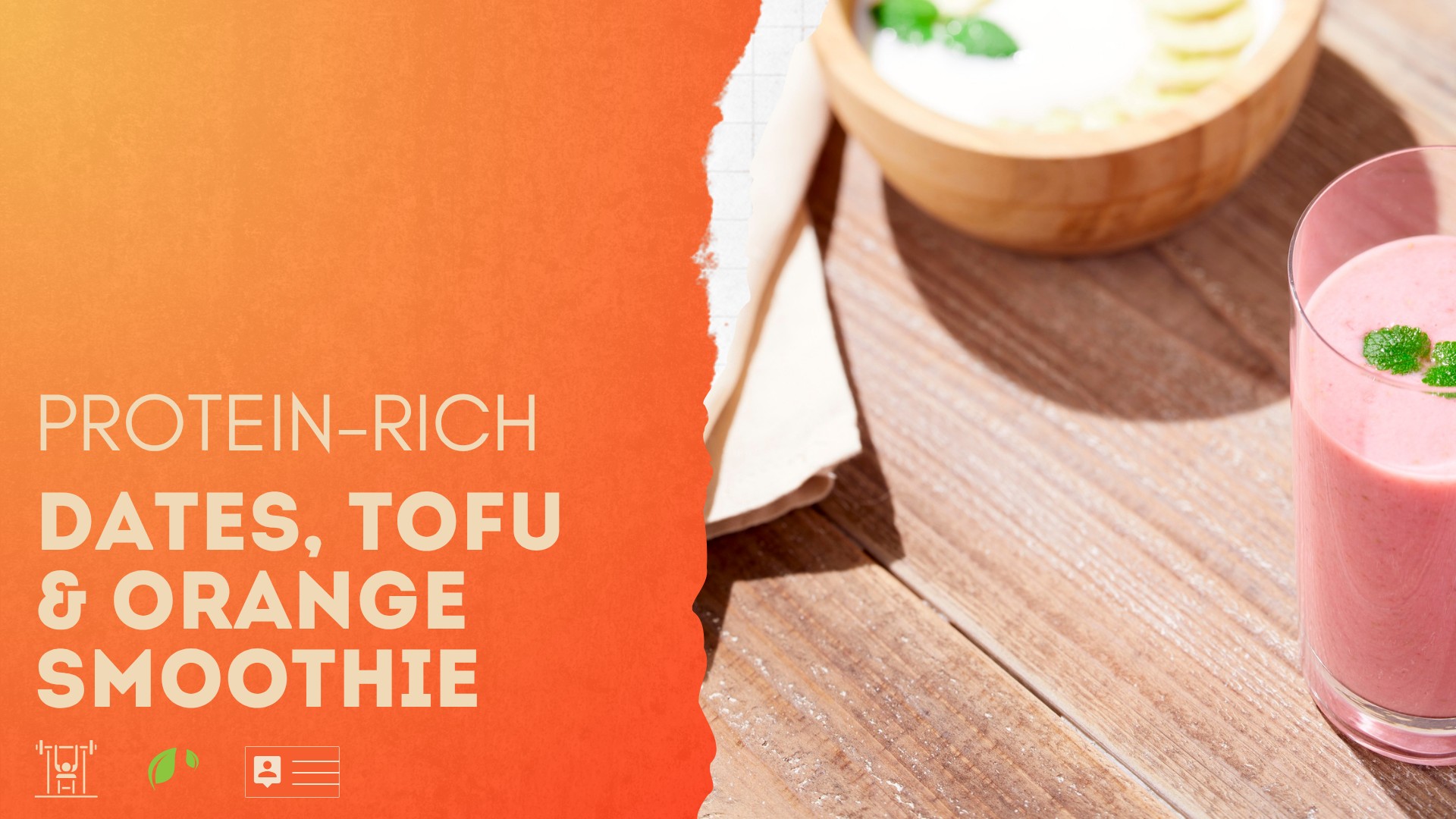Members & Clients Recipe: Tofu, Dates & Orange Smoothie. High SPC & Protein.