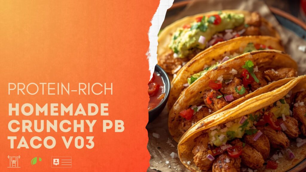 Strength By Fitness higher-SPC, Crunchy PB Taco V03 recipe is loaded with yum, taste and healthy, fitness friendly nutrients. Also available as a omnivore egg enriched version.