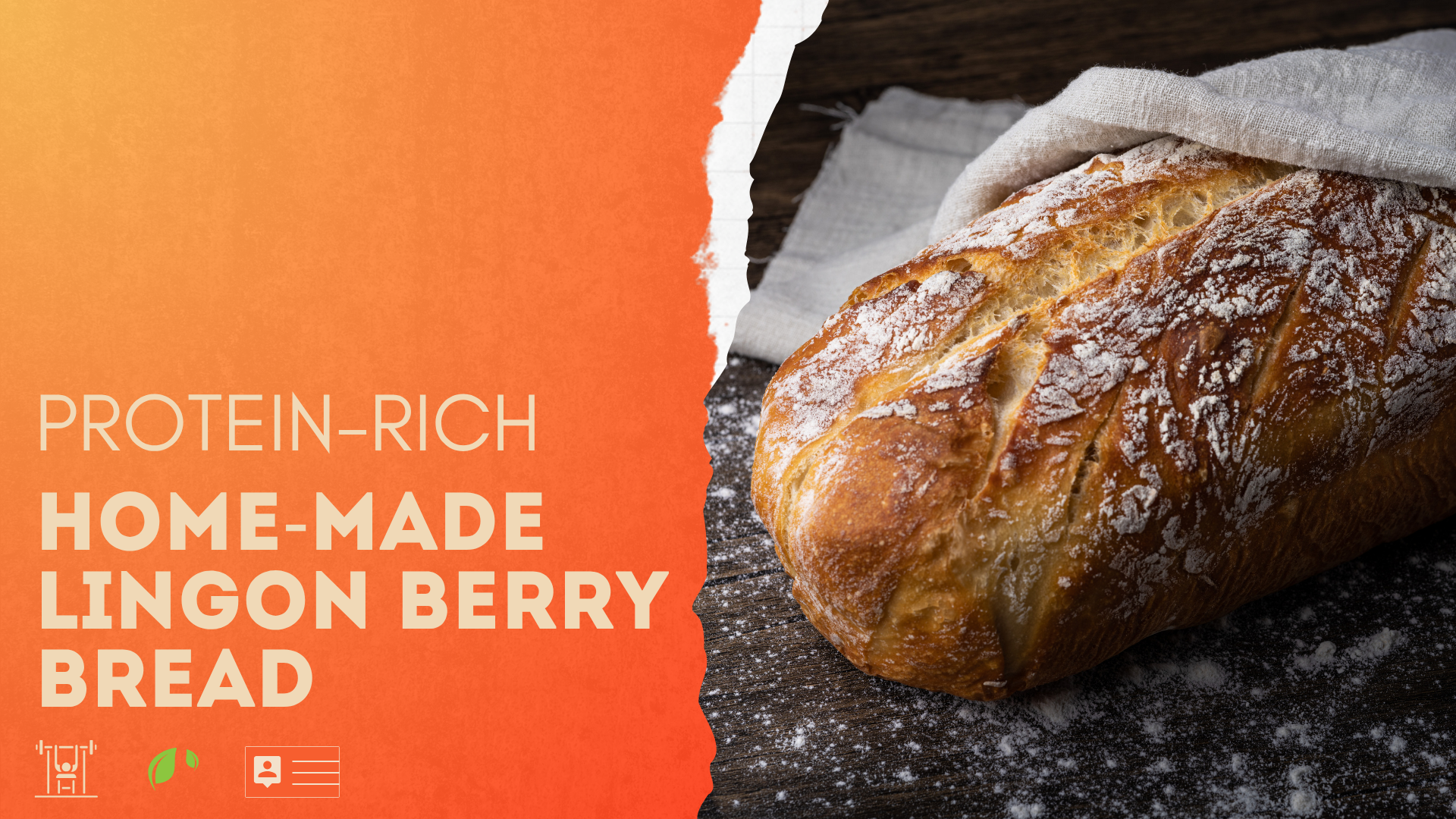 Strength By Fitness higher-SPC recipe. Home-made lingon berry bread. Rich in taste and healthy, fitness friendly nutrients.