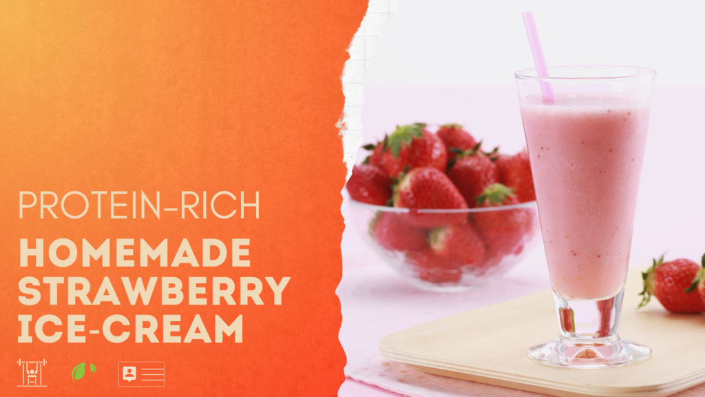 Strength By Fitness presents our latest higher-SPC, high-protein recipe. A home made Strawberry ice cream that is rich in taste, healthy, and fitness friendly nutrients.