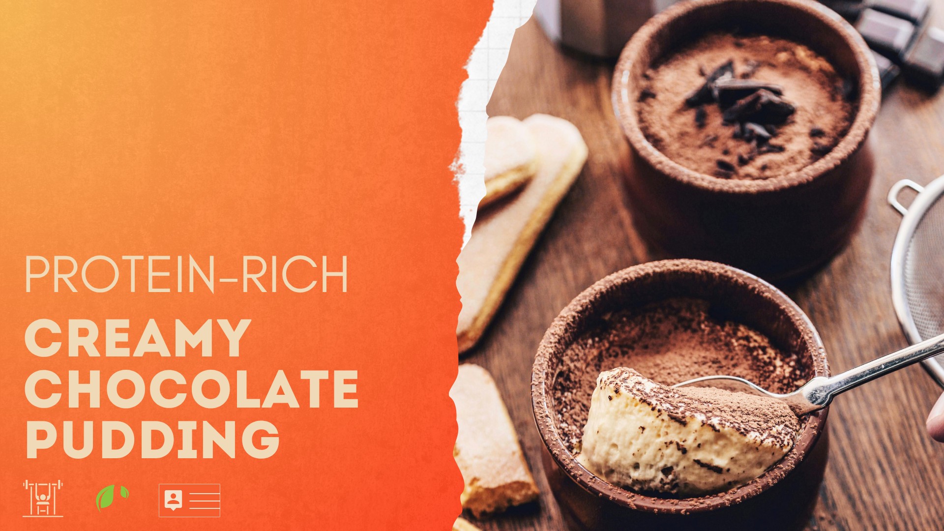 Creamy, homemade protein-and-fiber-rich chocolate pudding from Strength By Fitness